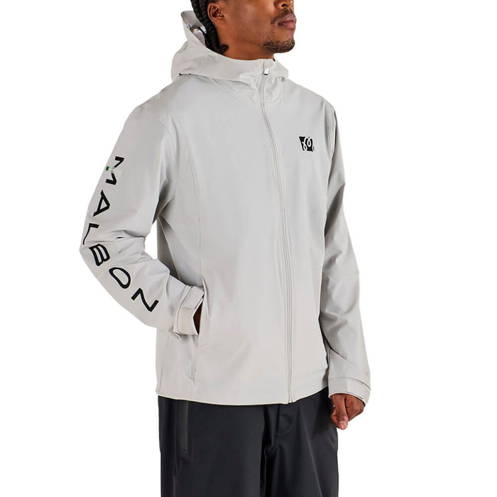 Malbon Performance Full Zip Shell Golf Jacket Silver - SS26 Men