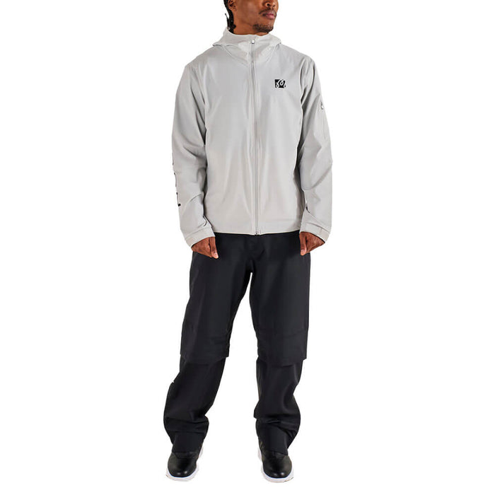 Malbon Performance Full Zip Shell Golf Jacket Silver - SS26 Men