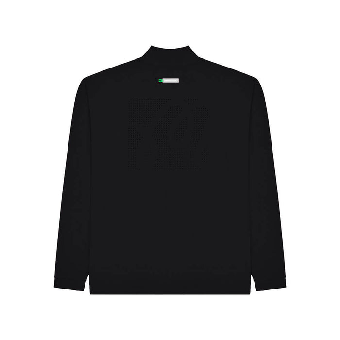 Malbon Performance Quarter Zip Shell Golf Pullover Black - FW25 Men