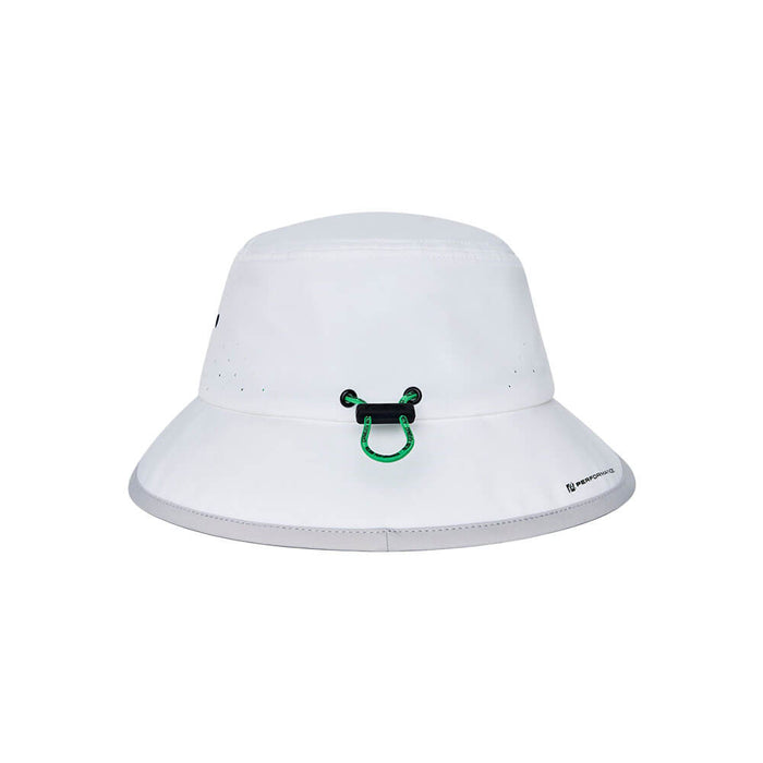 Malbon Performance Tech Golf Bucket Hat White - SS26 Men