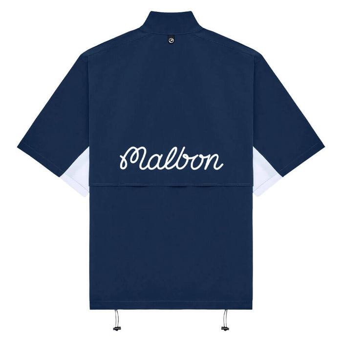 Malbon Pine Unbadged Golf Windshirt Navy - FW25 Men