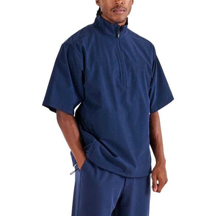 Malbon Pine Unbadged Golf Windshirt Navy - FW25 Men