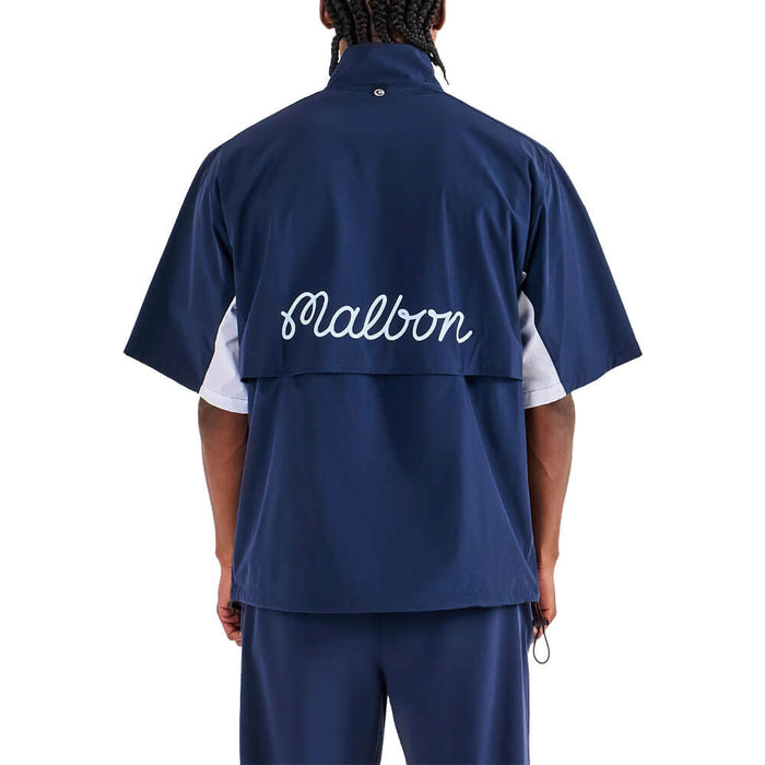 Malbon Pine Unbadged Golf Windshirt Navy - FW25 Men