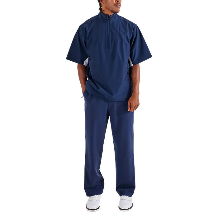 Malbon Pine Unbadged Golf Windshirt Navy - FW25 Men