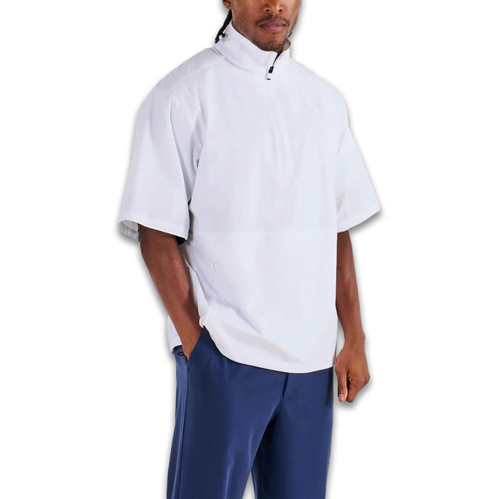 Malbon Pine Unbadged Golf Windshirt White - FW25 Men