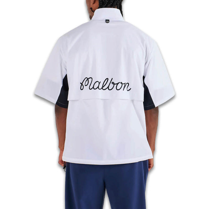 Malbon Pine Unbadged Golf Windshirt White - FW25 Men