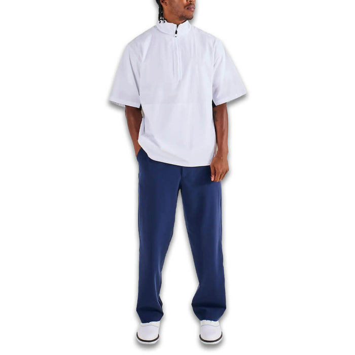 Malbon Pine Unbadged Golf Windshirt White - FW25 Men