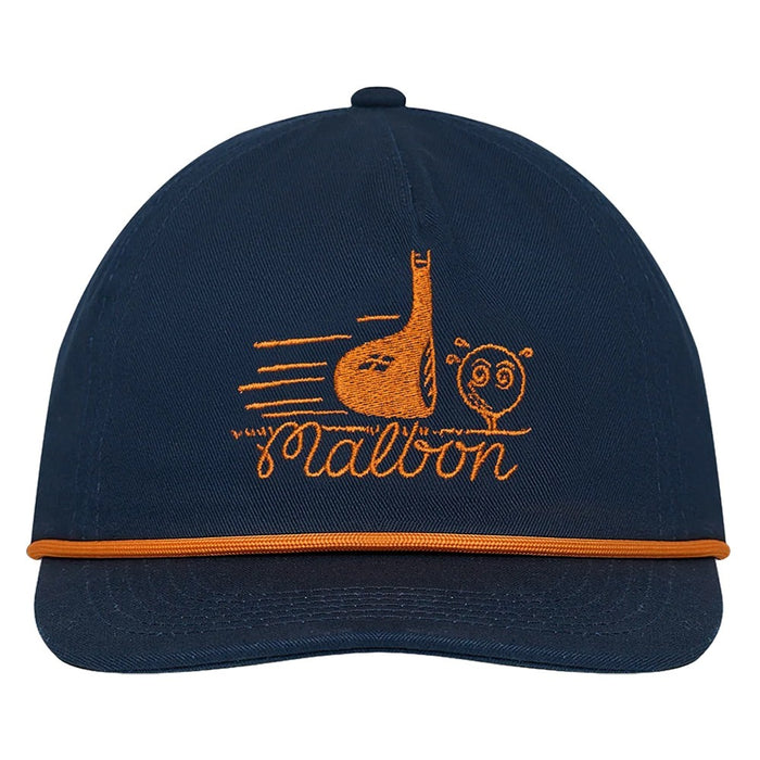 Malbon Punch Shot Cotton Twill Rope Golf Cap Indigo - FW24