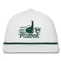 Malbon Punch Shot Cotton Twill Rope Golf Cap White - FW24