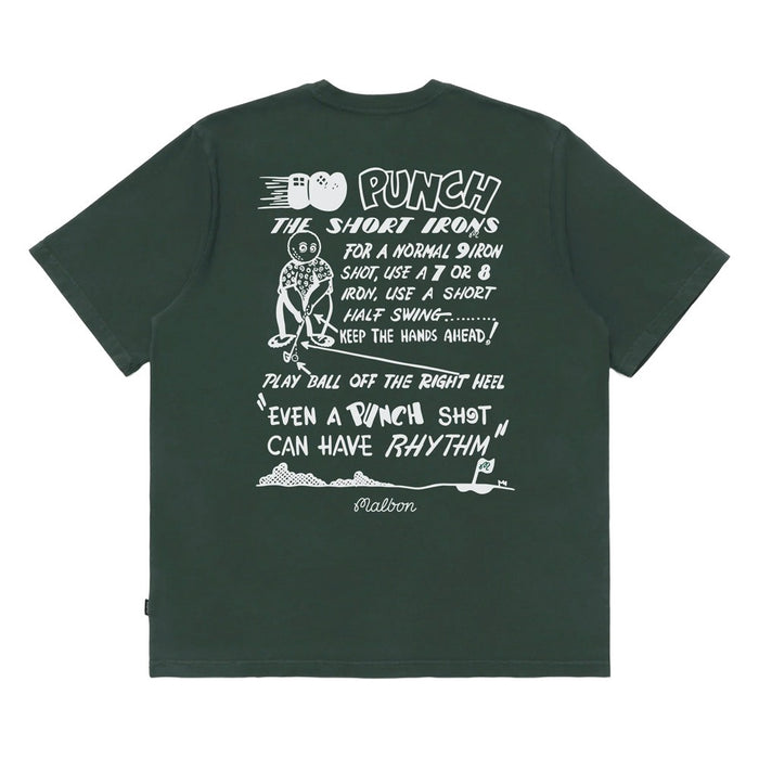 Malbon Punch Shot SS Golf T-Shirt Green - FW24