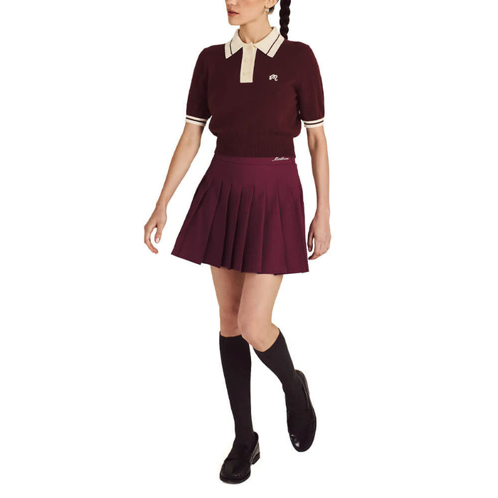 Malbon Rubi Golf Skirt Red Mahogany - FW25 Women