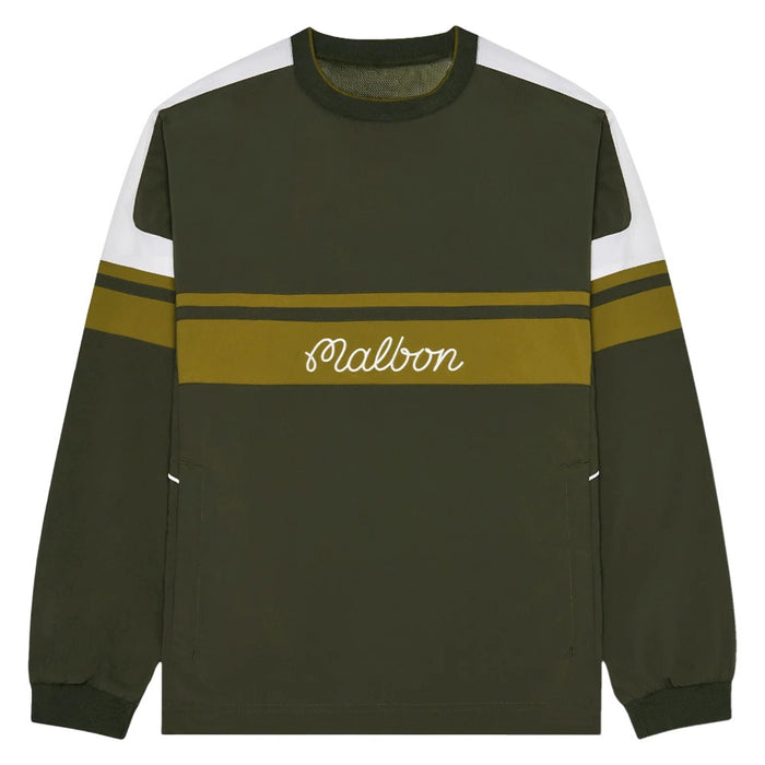 Malbon Sportiva Nylon Popover Golf Jacket Cypress Green - SS25 Men