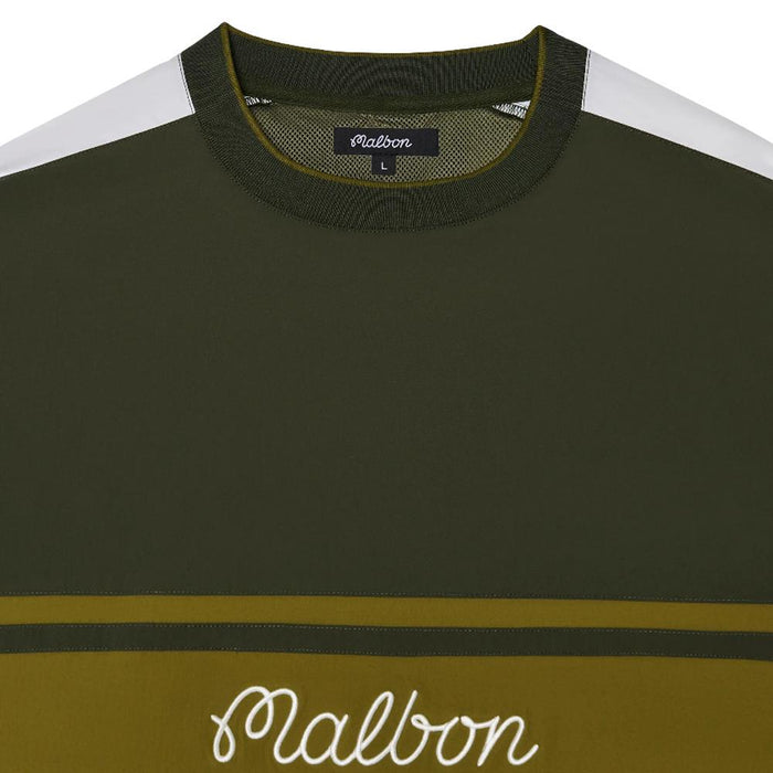 Malbon Sportiva Nylon Popover Golf Jacket Cypress Green - SS25 Men