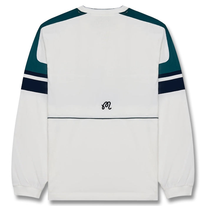 Malbon Sportiva Nylon Popover Golf Jacket White - SS25 Men