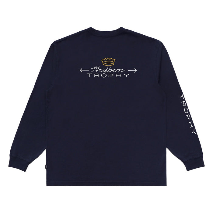 Malbon Trophy LS Golf T-Shirt Navy - FW24