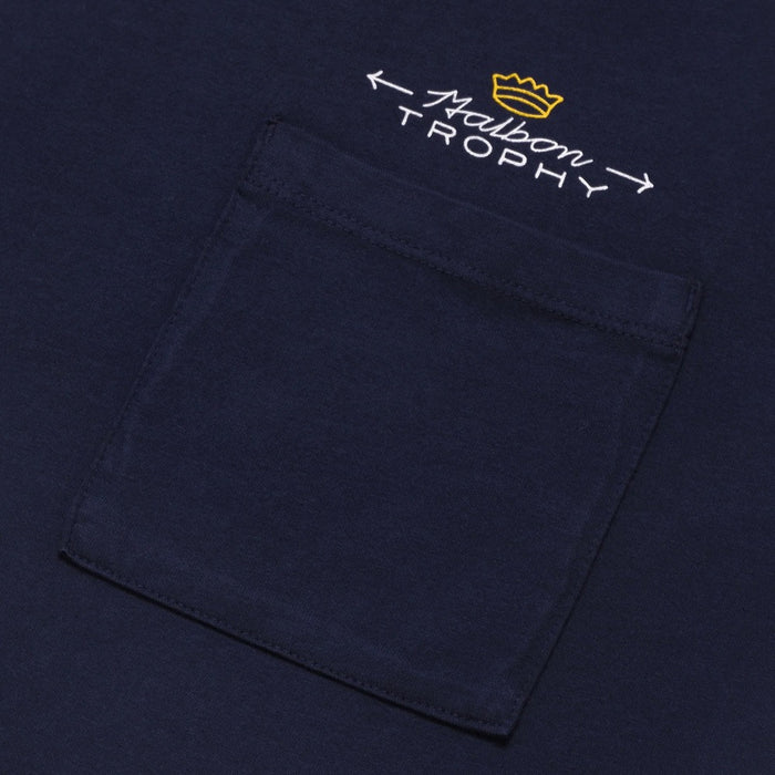 Malbon Trophy Pocket Golf T-Shirt Navy - FW24