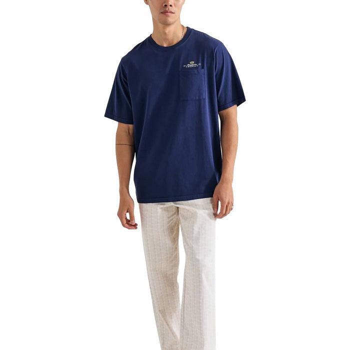 Malbon Trophy Pocket Golf T-Shirt Navy - FW24