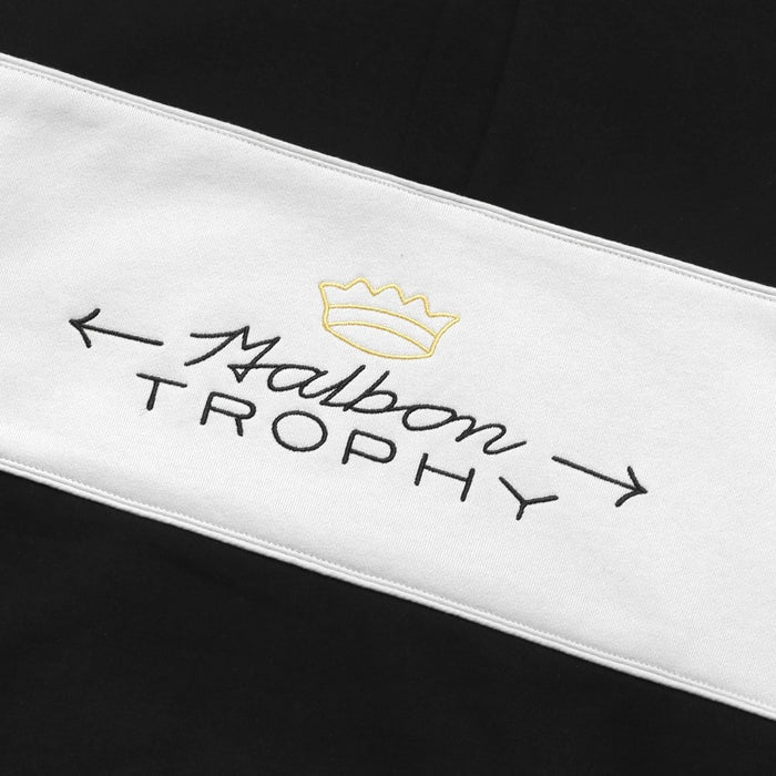 Malbon Trophy Quarter Zip Fleece Golf Sweater Black - FW24