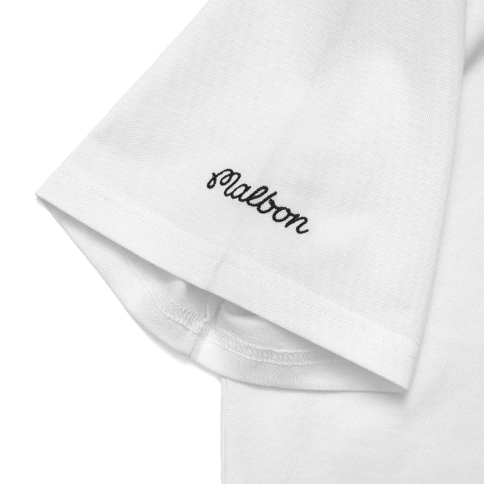 Malbon Umbrella Buckets Pique Golf Polo White - 23 Men