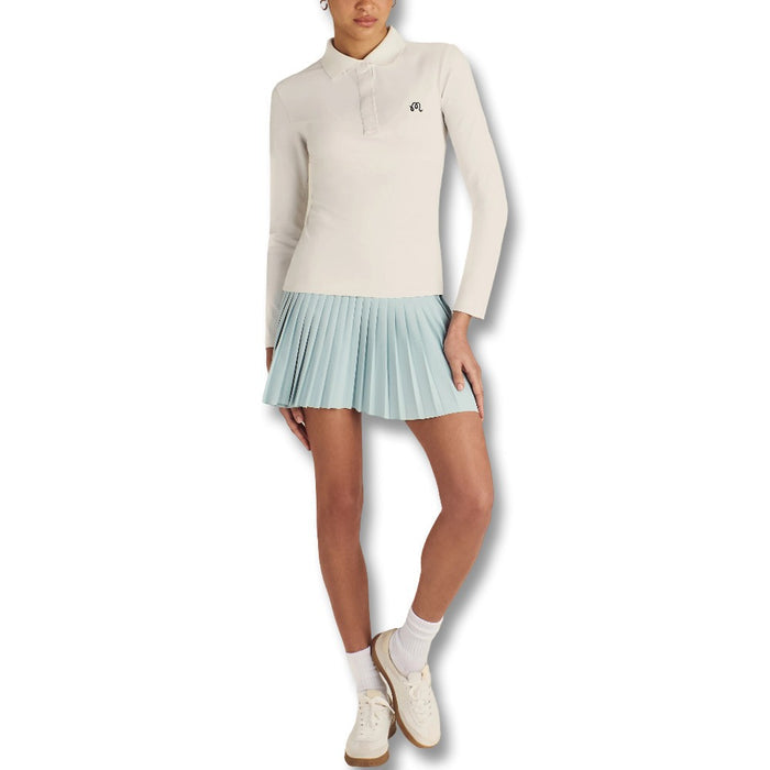 Malbon Venus Longsleeve Golf Polo White - 26 Women
