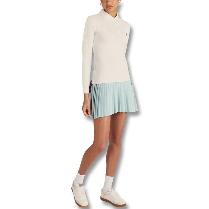 Malbon Venus Longsleeve Golf Polo White - 26 Women