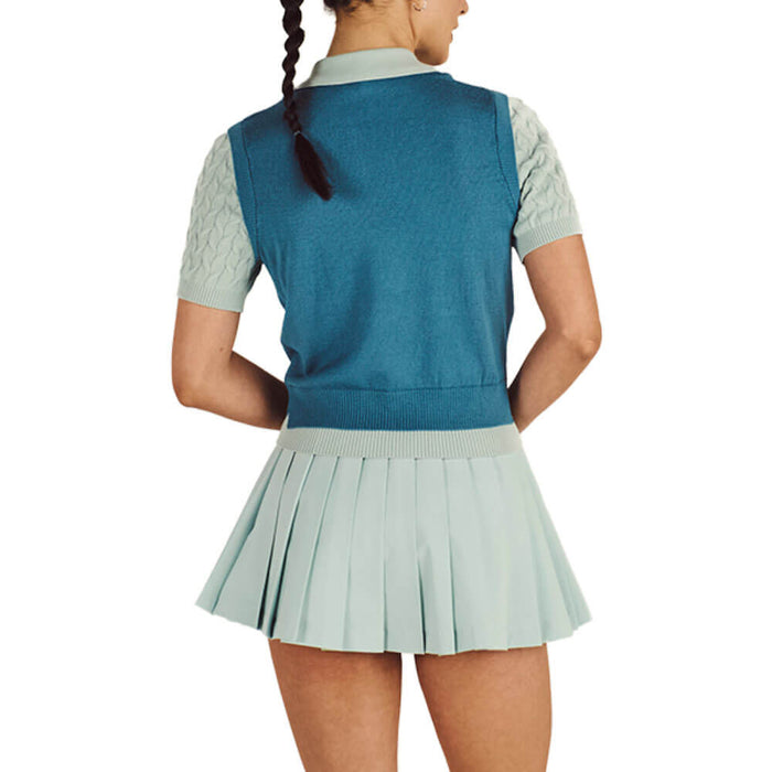 Malbon Veronica Golf Polo Aegean Blue/Surf Spray - SS26 Women