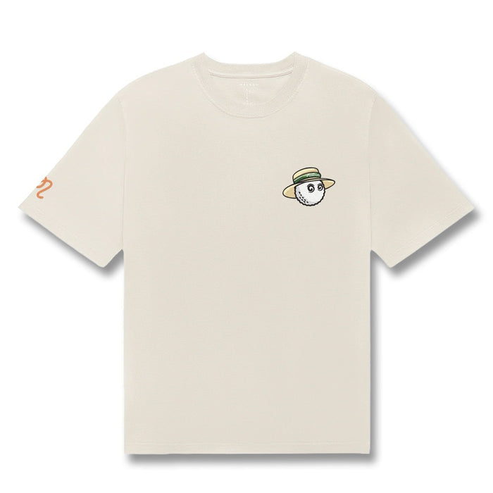 Malbon Villa Shortsleeve Golf T-Shirt Ivory - SS25 Men