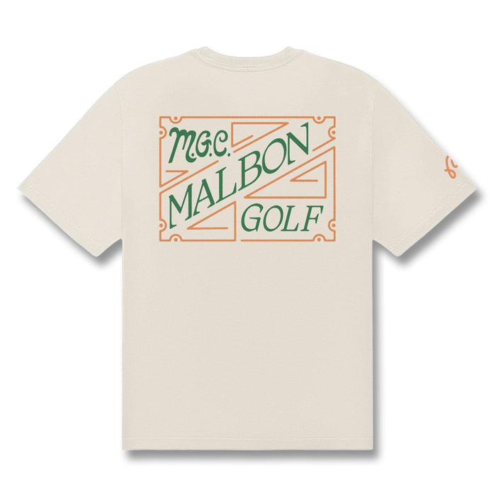 Malbon Villa Shortsleeve Golf T-Shirt Ivory - SS25 Men