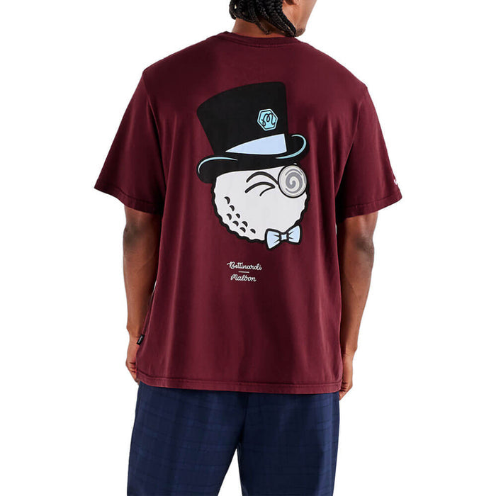 Malbon x Bettinardi Gangster Bermuda T-Shirt Cabernet - SS26 Men