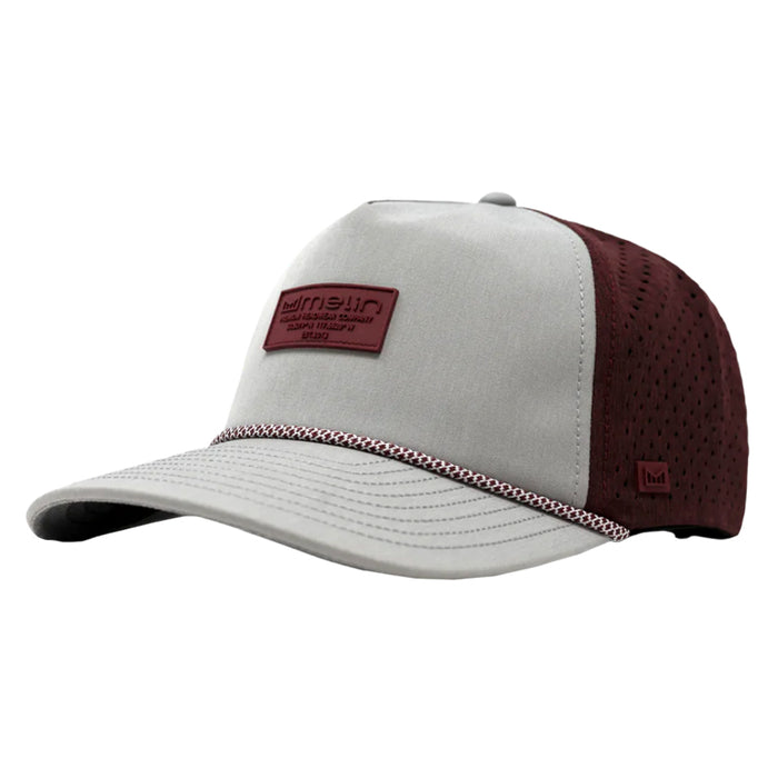 Melin Hydro Coronado Brick Golf Cap Light Gray/Maroon - SP24 Men