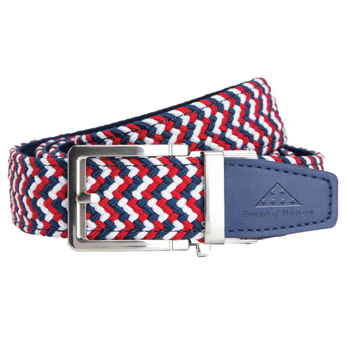 Nexbelt FoH Braided Stamped Tip Ratchet Golf Belt FOH Liberty - 25 Men