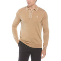 Original Penguin Earl Merino Wool Blend Golf Sweater Light Prairie Sand Heather - FA23 Men