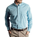 Oxford Howell Plaid Performance Buttondown Golf Polo Sky Blue - SS18 Men