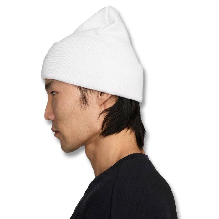 Nike Peak Swoosh Golf Beanie White/Black - FA25 Men
