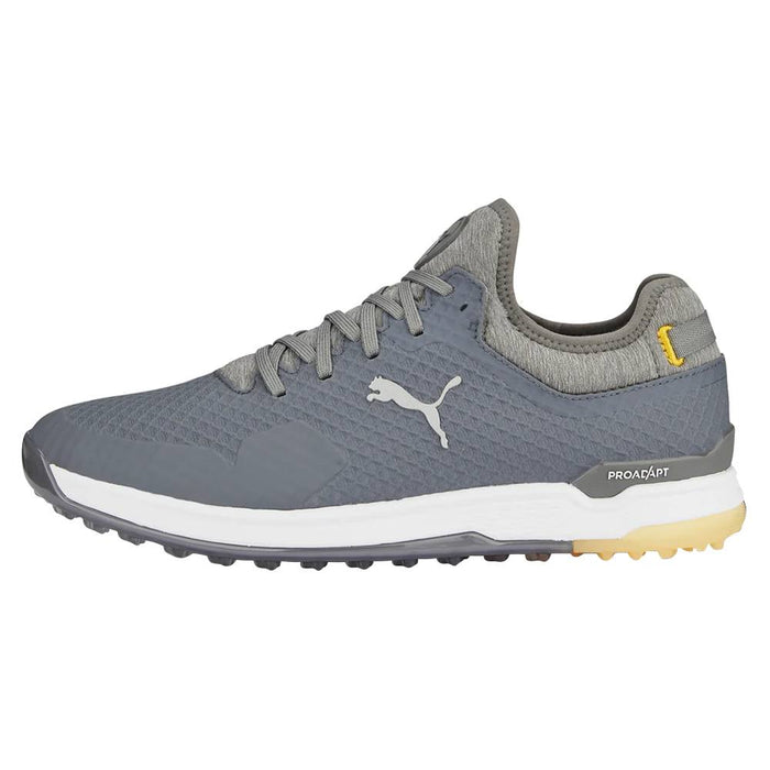 PUMA PROADAPT Alphacat Spikeless Golf Shoes Quiet Shade/Silver/Yellow Sizzle - 23 Men