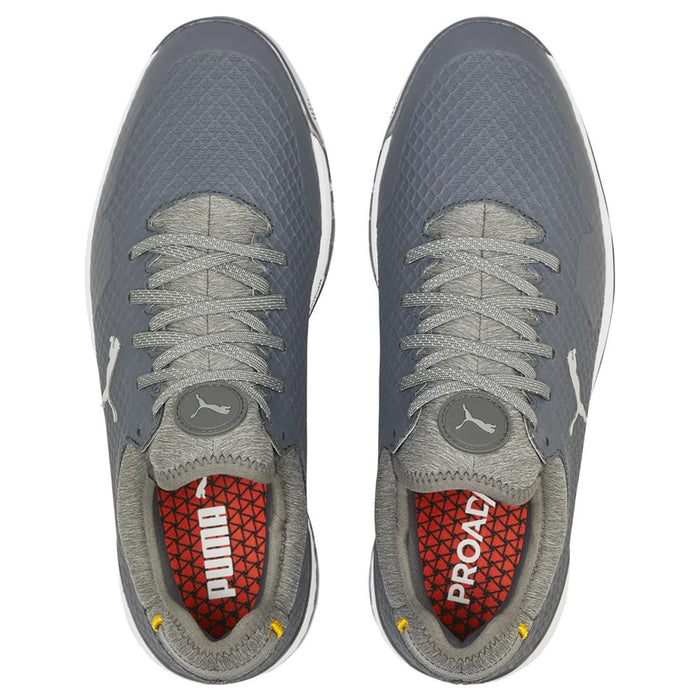 PUMA PROADAPT Alphacat Spikeless Golf Shoes Quiet Shade/Silver/Yellow Sizzle - 23 Men