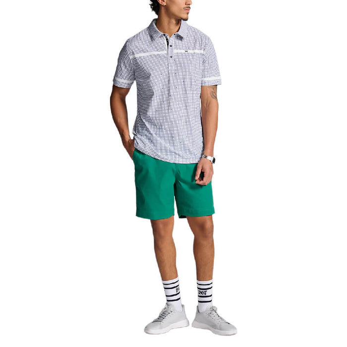 PXG Basket Weave Print Golf Polo White - 26 Men
