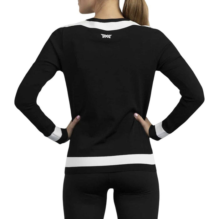 PXG Boat Neck Golf Sweater Black - FW25 Women
