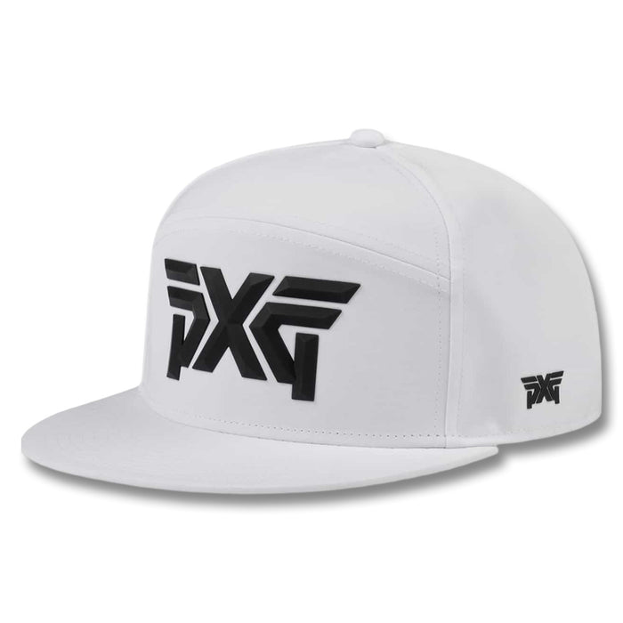 PXG Camper Flat Bill Snapback Golf Cap White - 25 Men