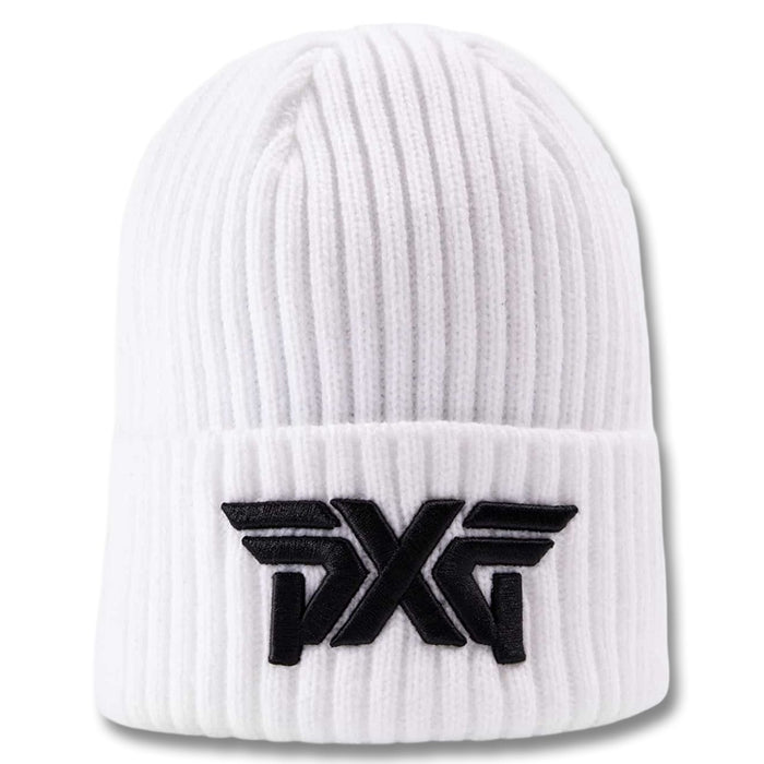 PXG Classic Knit Cuff Golf Beanie White - 25 Men