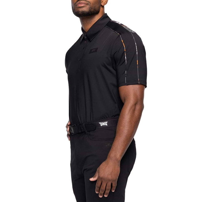 PXG Comfort Fit BP Fairway Camo Panel Golf Polo Black - 23 Men