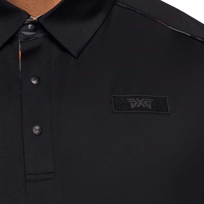 PXG Comfort Fit BP Fairway Camo Panel Golf Polo Black - 23 Men