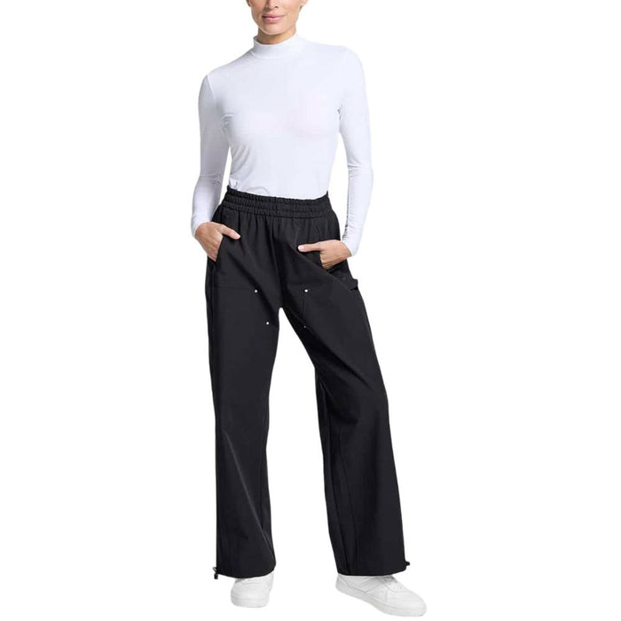 PXG Perforated Logo Wide Leg Trouser Golf Pants Black - FW25 Women