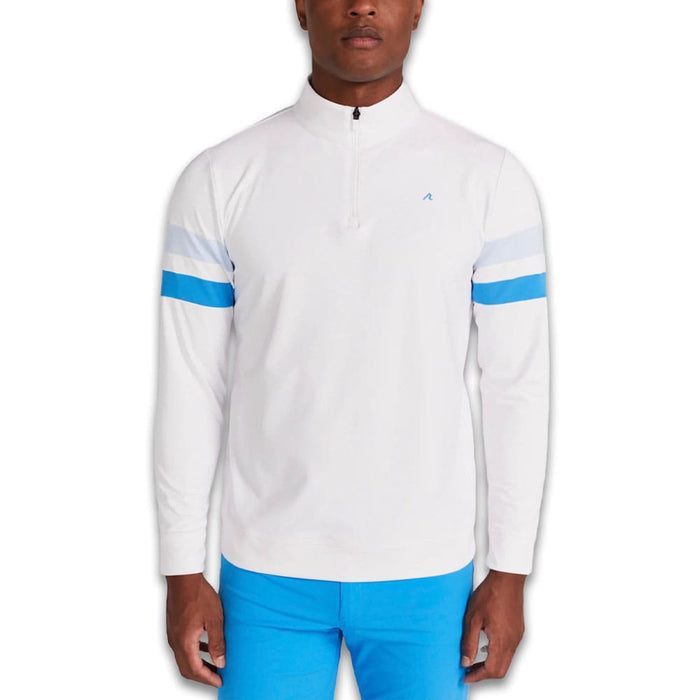 Redvanly Wilson 1/4 Zip Golf Pullover Bright White - SS24 Men