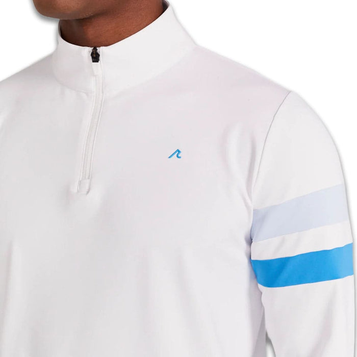 Redvanly Wilson 1/4 Zip Golf Pullover Bright White - SS24 Men