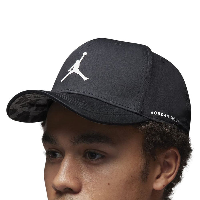 Nike Jordan Rise Golf Cap Black/Smoke Gray/White - SU24