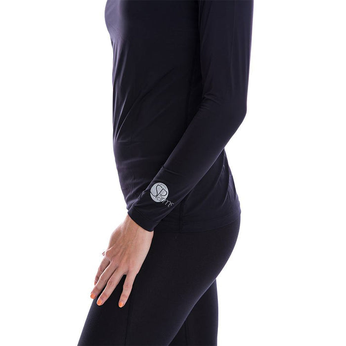 SParms Sun Protect+ UV/Sun Protection High Neck Golf Mock Black - SS19 Women
