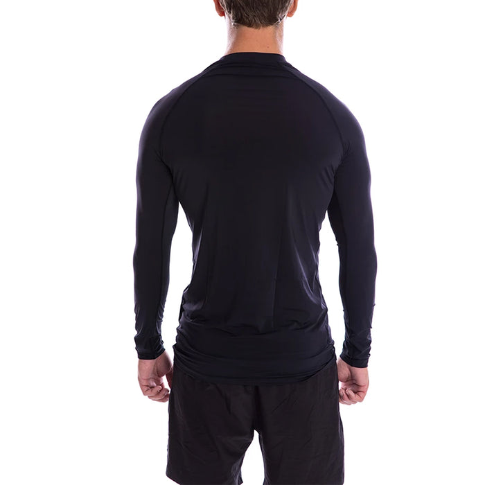 SParms Sun Protect+ UV/Sun Protection Round Neck Golf T-Shirt Black - SS19 Men