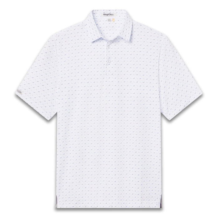 Straight Down Livingston Golf Polo White - SP26 Men