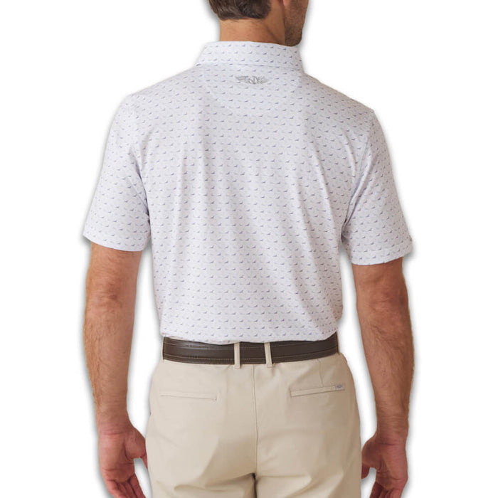 Straight Down Livingston Golf Polo White - SP26 Men